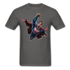 Superman Flying Up Unisex Classic T-Shirt - charcoal