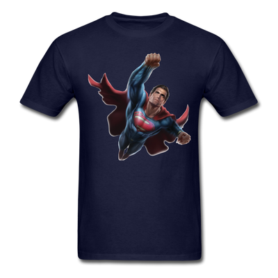 Superman Flying Up Unisex Classic T-Shirt - navy