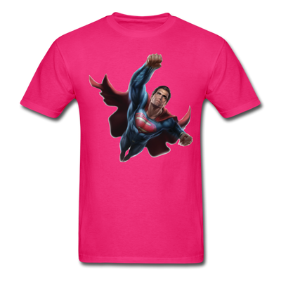 Superman Flying Up Unisex Classic T-Shirt - fuchsia