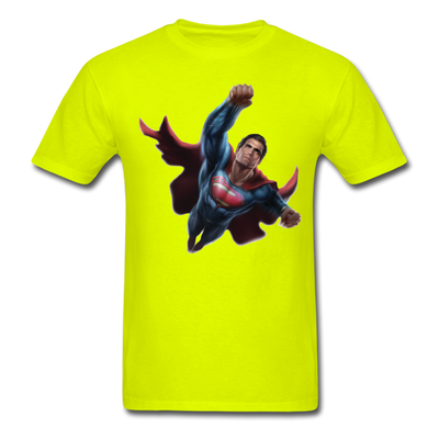Superman Flying Up Unisex Classic T-Shirt - safety green