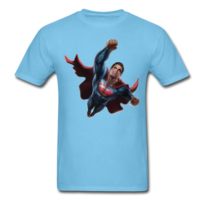 Superman Flying Up Unisex Classic T-Shirt - aquatic blue