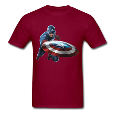 Captain America Unisex Classic T-Shirt - burgundy