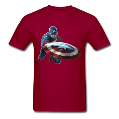 Captain America Unisex Classic T-Shirt - dark red