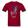 Peace Unisex Classic T-Shirt - dark red