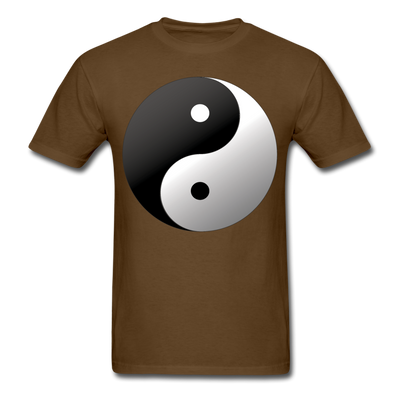 Yin and Yang Unisex Classic T-Shirt - brown