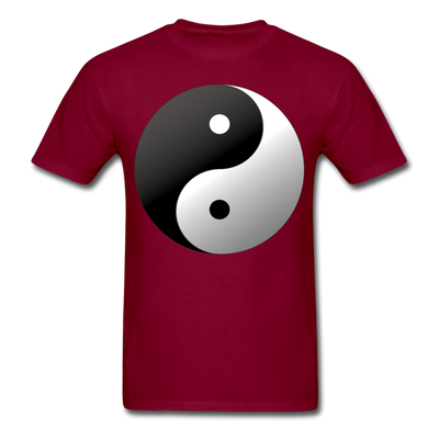 Yin and Yang Unisex Classic T-Shirt - burgundy