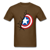 Captain America Shield Unisex Classic T-Shirt - brown