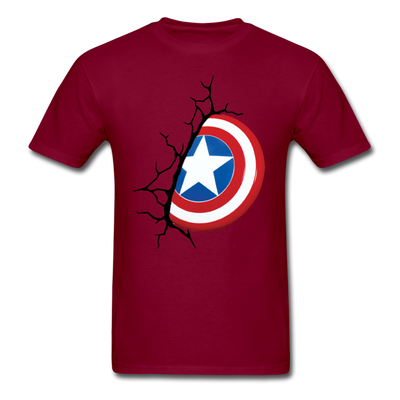 Captain America Shield Unisex Classic T-Shirt - burgundy
