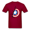Captain America Shield Unisex Classic T-Shirt - dark red