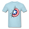Captain America Shield Unisex Classic T-Shirt - powder blue