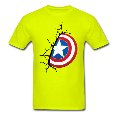 Captain America Shield Unisex Classic T-Shirt - safety green