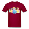 Disney Princesses Unisex Classic T-Shirt - dark red