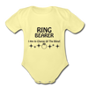 Ring Bearer Organic Short Sleeve Baby Bodysuit - washed yellow