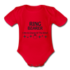 Ring Bearer Organic Short Sleeve Baby Bodysuit - red