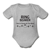 Ring Bearer Organic Short Sleeve Baby Bodysuit - heather gray