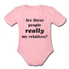 Relatives Organic Short Sleeve Baby Bodysuit - light pink