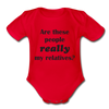 Relatives Organic Short Sleeve Baby Bodysuit - red