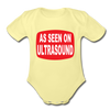 As Seen on Ultrasound Organic Short Sleeve Baby Bodysuit - washed yellow