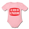 As Seen on Ultrasound Organic Short Sleeve Baby Bodysuit - light pink