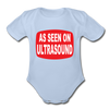 As Seen on Ultrasound Organic Short Sleeve Baby Bodysuit - sky