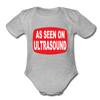 As Seen on Ultrasound Organic Short Sleeve Baby Bodysuit - heather gray