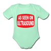 As Seen on Ultrasound Organic Short Sleeve Baby Bodysuit - light mint