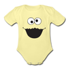 Sesame Street Organic Short Sleeve Baby Bodysuit - washed yellow