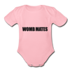 Womb Mates Organic Short Sleeve Baby Bodysuit - light pink
