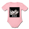 TBT Organic Short Sleeve Baby Bodysuit - light pink