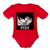 TBT Organic Short Sleeve Baby Bodysuit - red