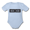 Ice Ice Baby Organic Short Sleeve Baby Bodysuit - sky