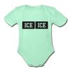 Ice Ice Baby Organic Short Sleeve Baby Bodysuit - light mint