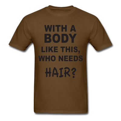 Funny Bald Unisex Classic T-Shirt - brown