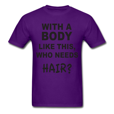 Funny Bald Unisex Classic T-Shirt - purple