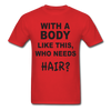 Funny Bald Unisex Classic T-Shirt - red