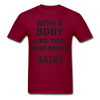 Funny Bald Unisex Classic T-Shirt - burgundy