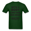 Funny Bald Unisex Classic T-Shirt - forest green