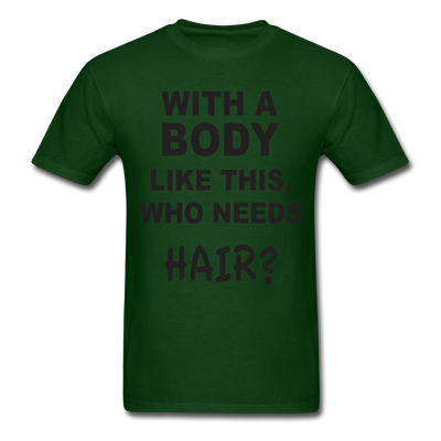Funny Bald Unisex Classic T-Shirt - forest green