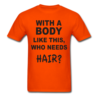 Funny Bald Unisex Classic T-Shirt - orange