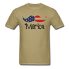 America Mustache Unisex Classic T-Shirt - khaki