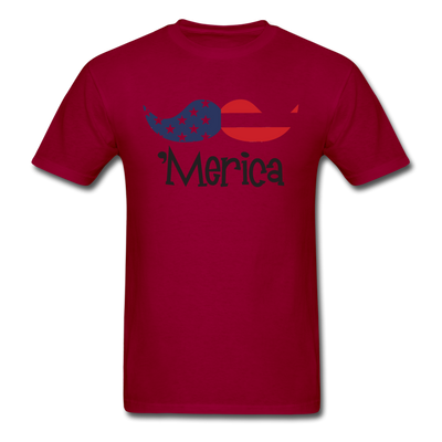 America Mustache Unisex Classic T-Shirt - dark red
