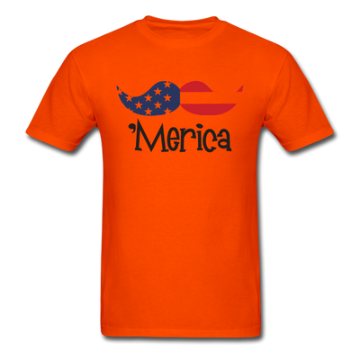 America Mustache Unisex Classic T-Shirt - orange