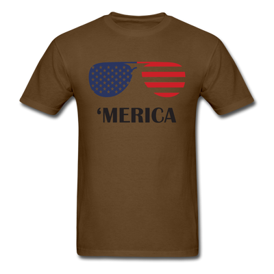 America Sunglasses Unisex Classic T-Shirt - brown