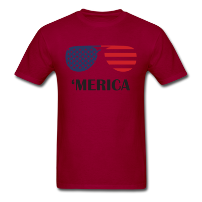 America Sunglasses Unisex Classic T-Shirt - dark red