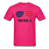 America Sunglasses Unisex Classic T-Shirt - fuchsia