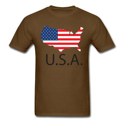 USA Unisex Classic T-Shirt - brown