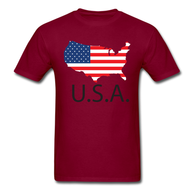 USA Unisex Classic T-Shirt - burgundy