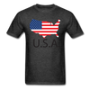 USA Unisex Classic T-Shirt - heather black