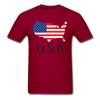 USA Unisex Classic T-Shirt - dark red