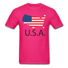 USA Unisex Classic T-Shirt - fuchsia